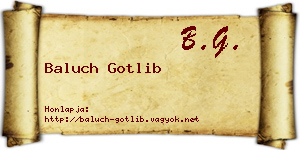 Baluch Gotlib névjegykártya